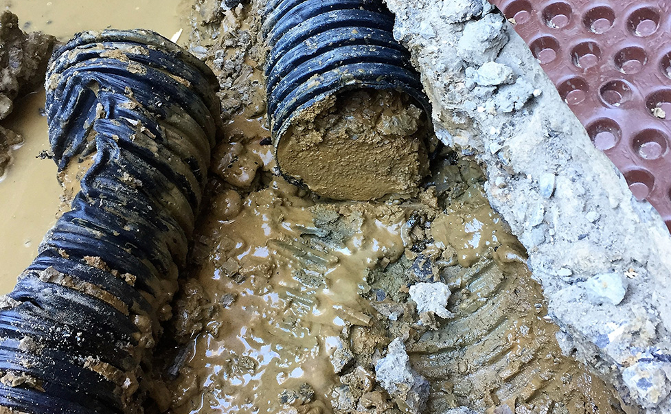 Mur de béton fissuré