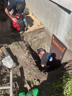 Excavation mur de fondation